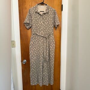 Roolee Polka Dot Button-Up Jumpsuit